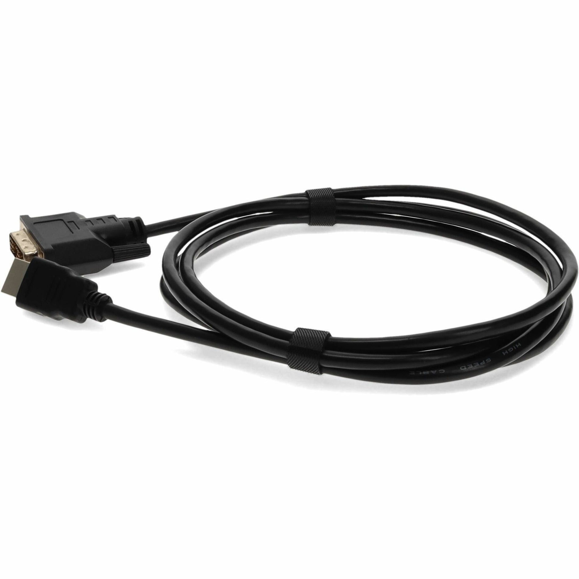 Side view of HDMI to DVI-D cable showing cable management features and connector design-alternate-image2