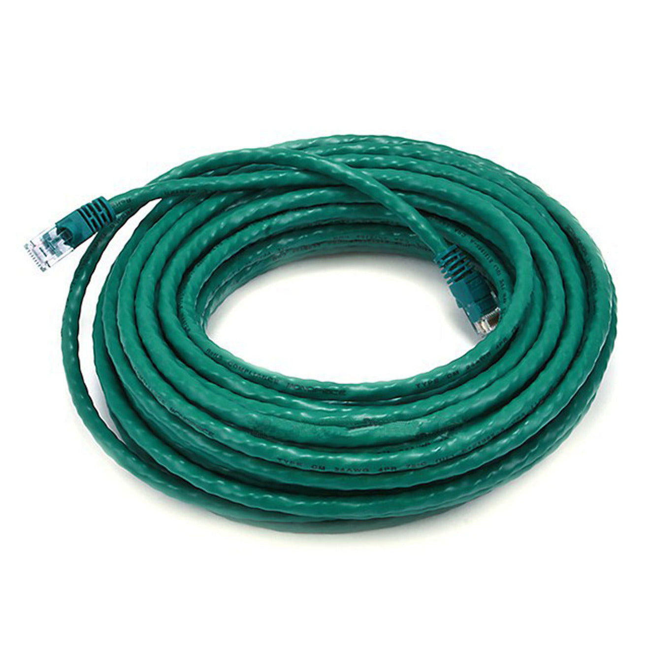 50-foot green CAT6 ethernet cable coiled with visible RJ-45 connectors on both ends-alternate-image2