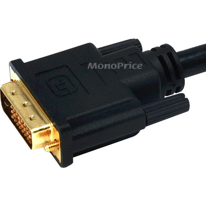 Monoprice 6ft 28AWG CL2 Dual Link DVI-D Cable - Black (2408)