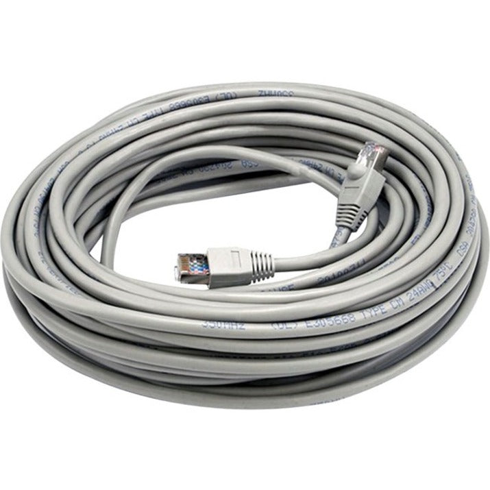 50-foot gray Cat5e STP ethernet cable coiled showing full length and RJ-45 connectors-alternate-image1