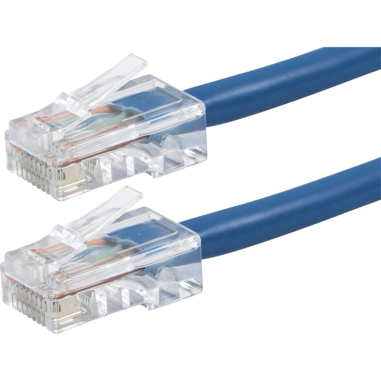 Dual connector view of Cat6 cable showing both RJ-45 ends with blue cable jacket-alternate-image2