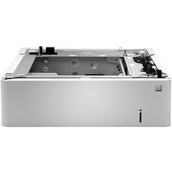 Side view of HP LaserJet Envelope Feeder showing compact profile and internal structure