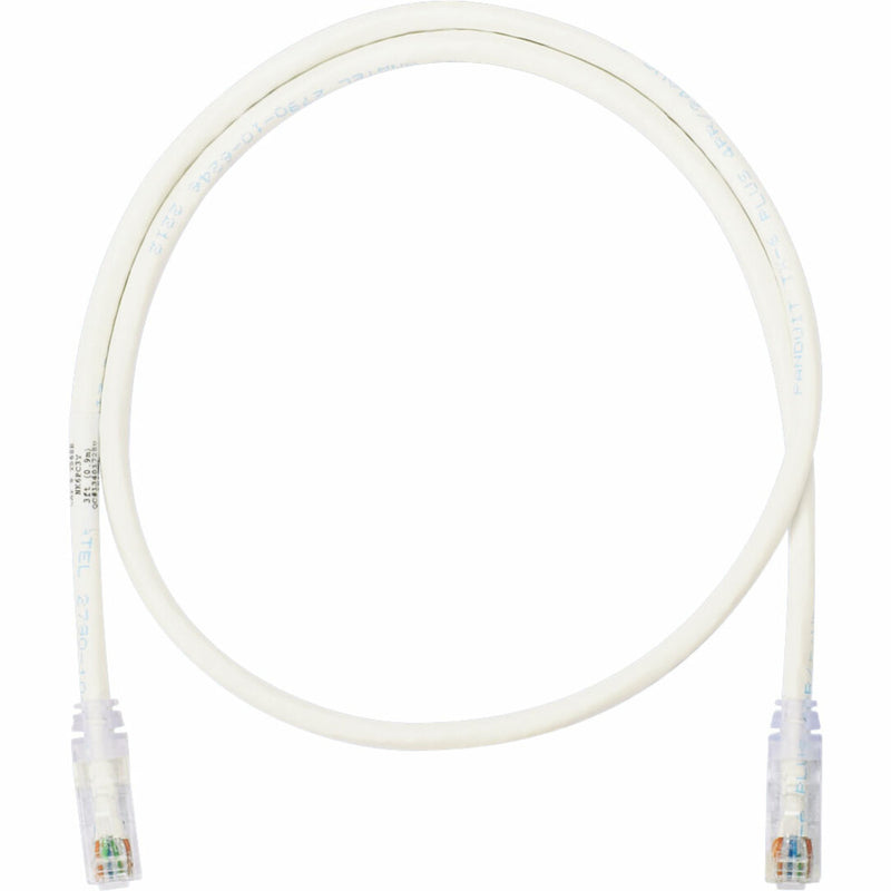 Panduit NetKey Category 6 UTP patch cable in off-white color with RJ-45 connectors