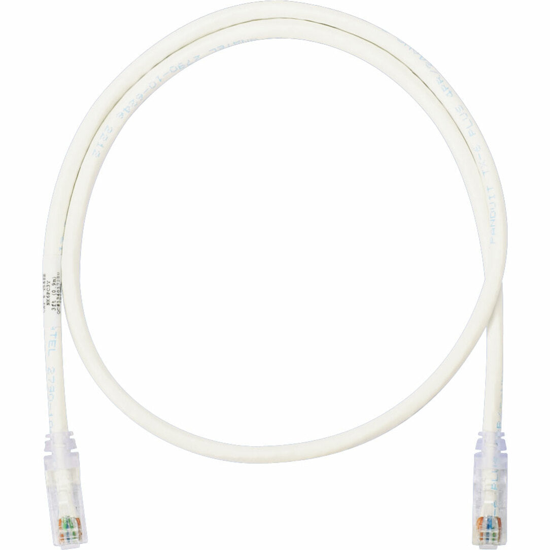 15-foot off-white Cat.6 UTP network patch cable with RJ-45 connectors-alternate-image2