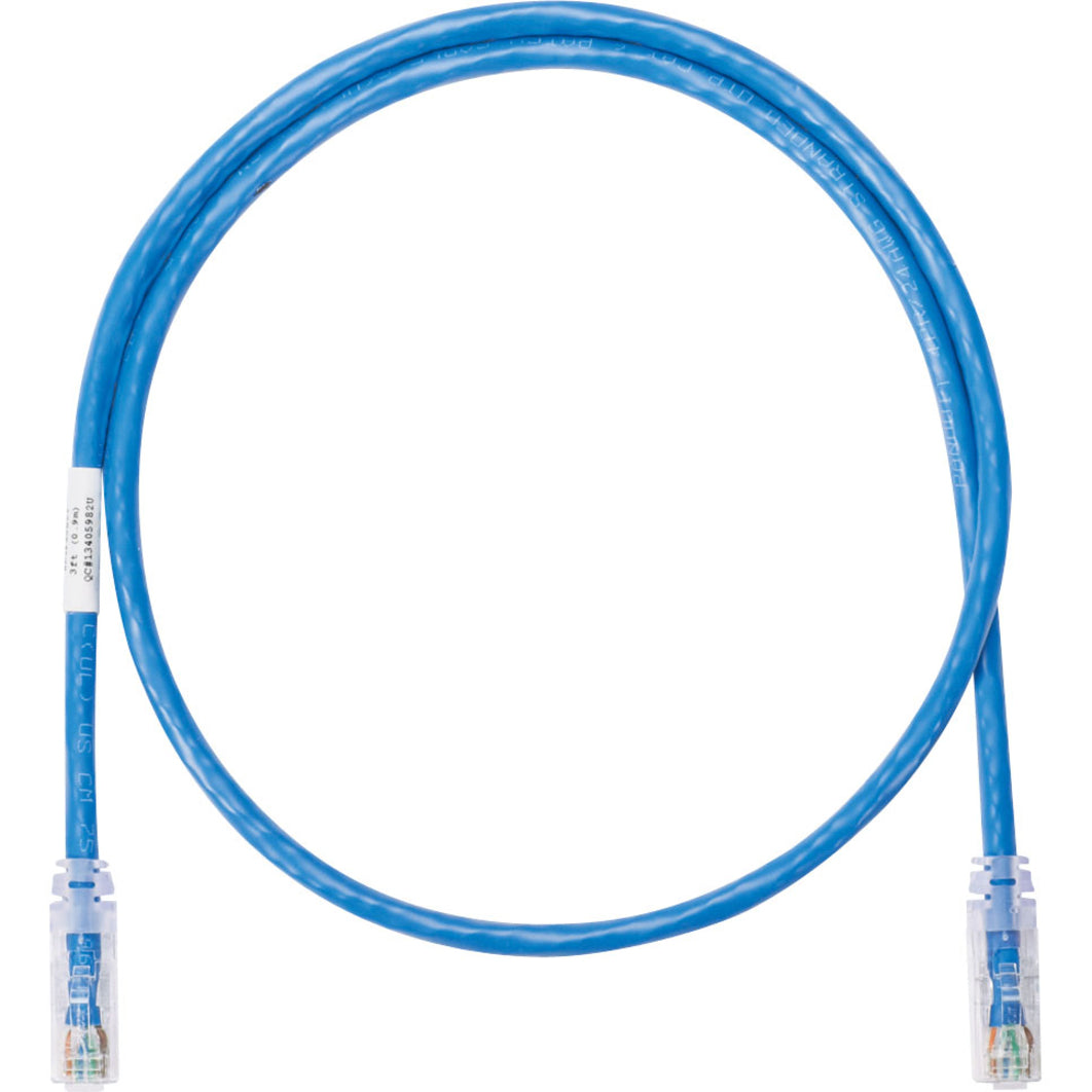 Blue Cat.6 UTP network patch cable with RJ-45 connectors on both ends, arranged in a circular layout-alternate-image2