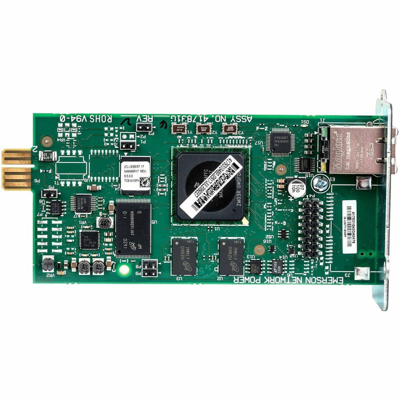 Top view of IS-UNITY-SNMP circuit board showing component layout and architecture