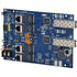 Altronix NetWaySP4B circuit board featuring 4 PoE+ ports, 2 SFP fiber ports, and power management components on a blue PCB-alternate-image1