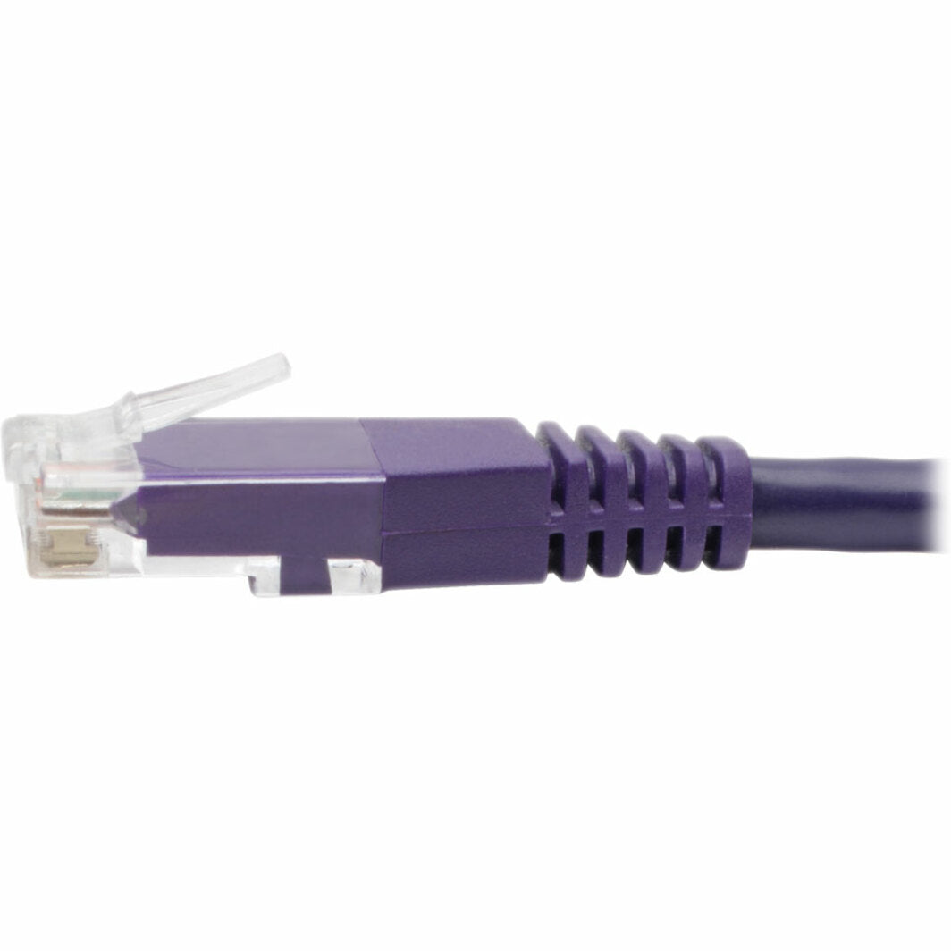 สายเคเบิล CAT6 GIGABIT หมุดแปลงสีม่วง 25 ฟุต (N200-025-PU)