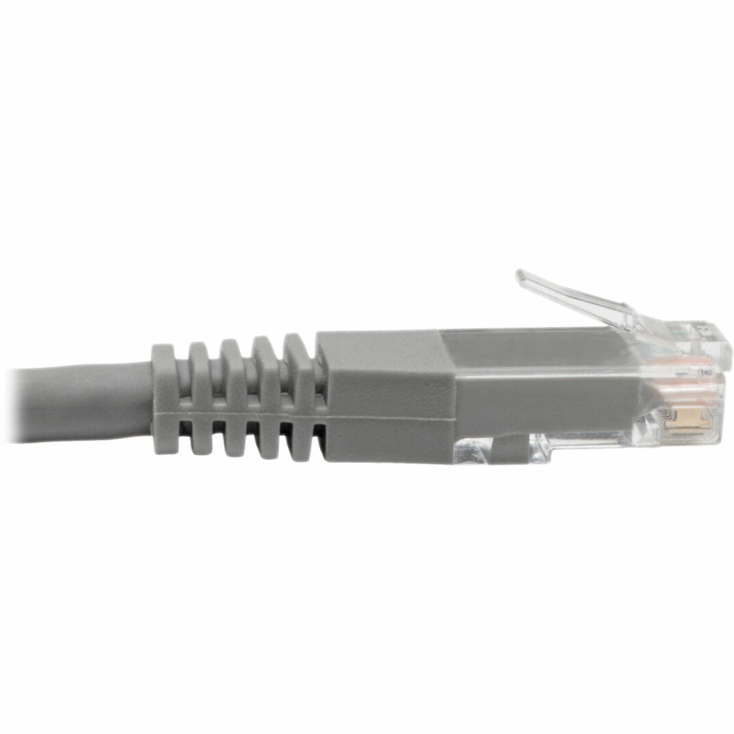 Side profile of Cat6 cable showing gray strain relief boot and RJ45 connector-alternate-image3