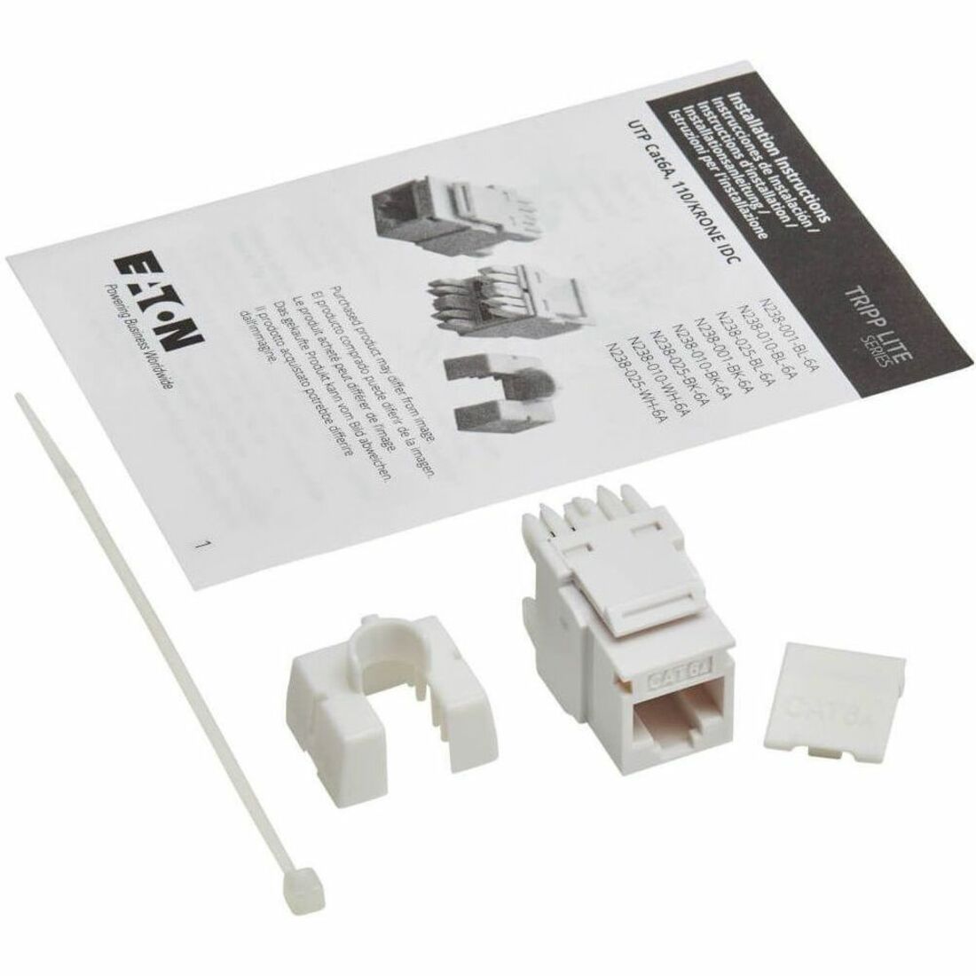 Tripp Lite by Eaton CAT6 110 STYLE PUNCHDOWN RJ45 KEYSTONE (N238-001-WH-6A)