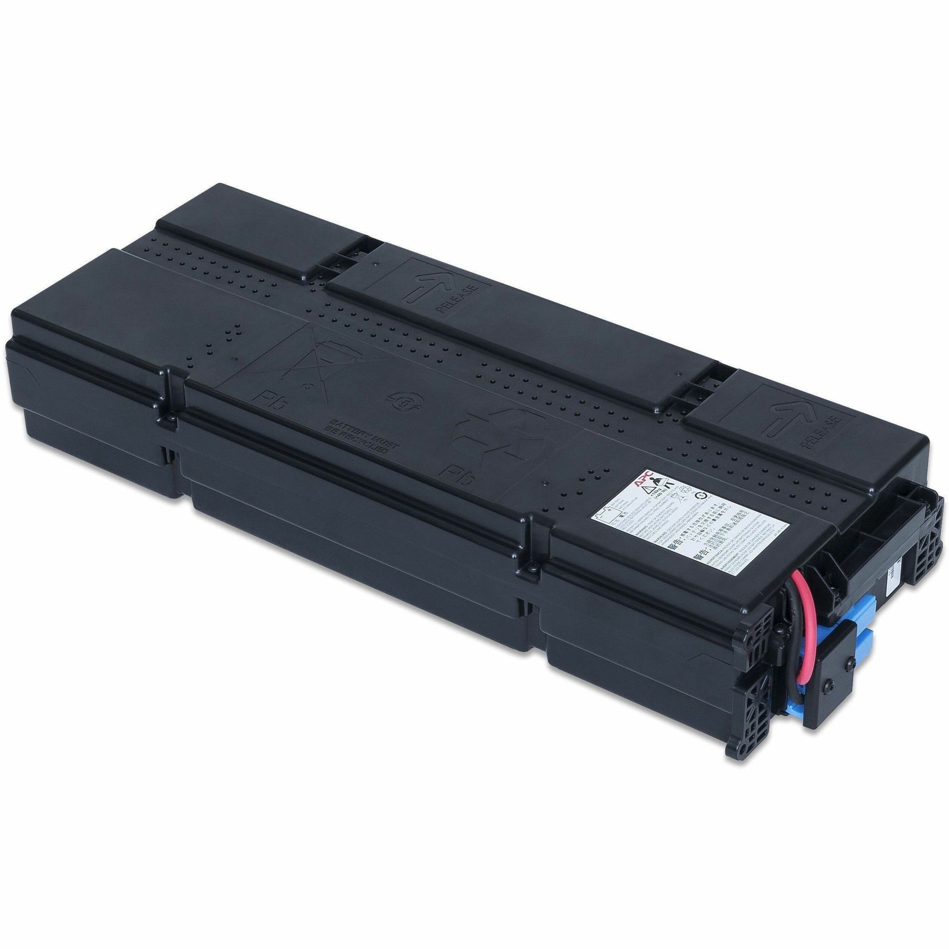 APC APCRBC155 Replacement Battery Cartridge showing sleek black casing with integrated connectors and ventilation design-alternate-image1