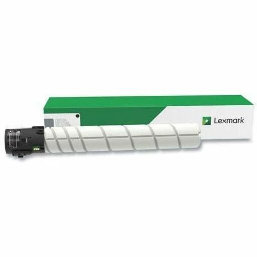 Lexmark 76C00K0 original black toner cartridge in retail packaging with green Lexmark branding-alternate-image1