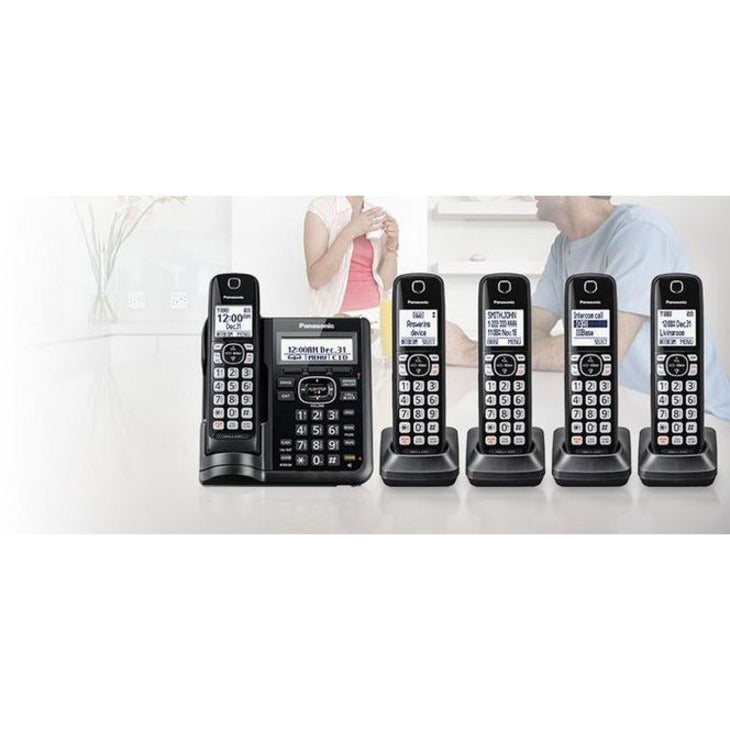 Panasonic KX-TGF545B DECT 6.0 1.90 GHz Cordless Phone - Black