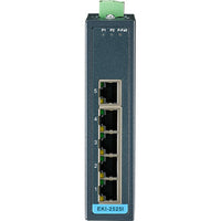 Vertical view of Advantech EKI-2525I-BE showing numbered ethernet ports and LED indicators-alternate-image3