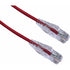 Red CAT6A network cable with transparent snagless RJ-45 connectors showing gold-plated contacts-alternate-image1