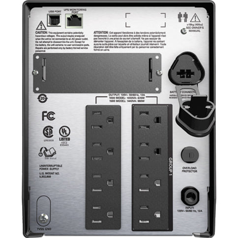 APC سمارت-UPS 1000VA LCD 120V مع SmartConnect (SMT1000C)