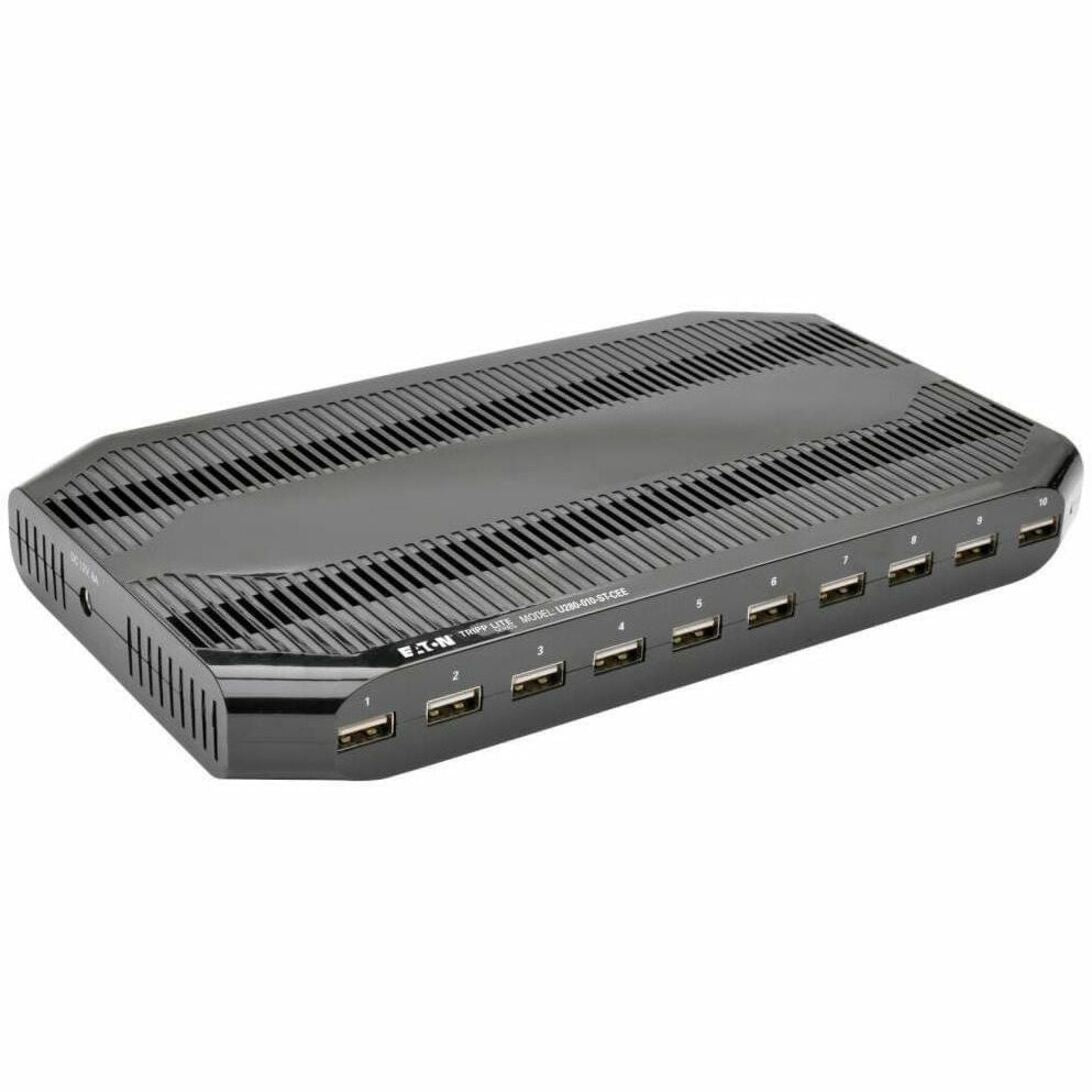 Tripp Lite por Eaton ESTACIÓN DE CARGA USB DE 10 PUERTOS 12V 8A (96W) / CABLE DE ALIMENTACIÓN SCHUKO (U280-010-ST-CEE)