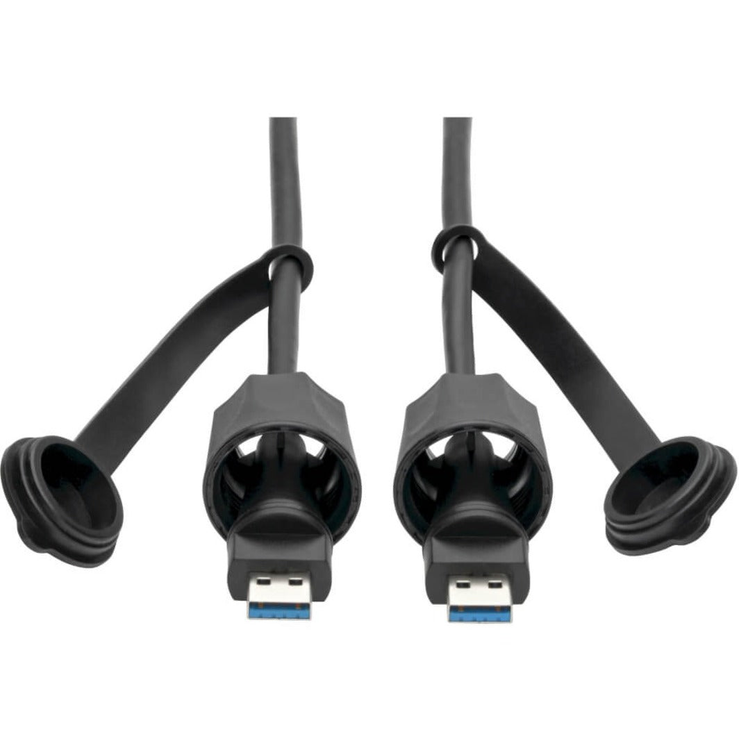 Industrial USB 3.0 cable connectors with protective dust caps and rugged shielding-alternate-image1