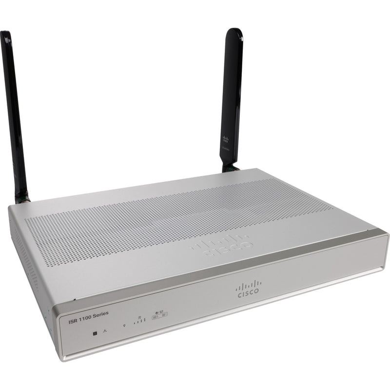 Perspective view of Cisco C1111-8P router highlighting build quality and design