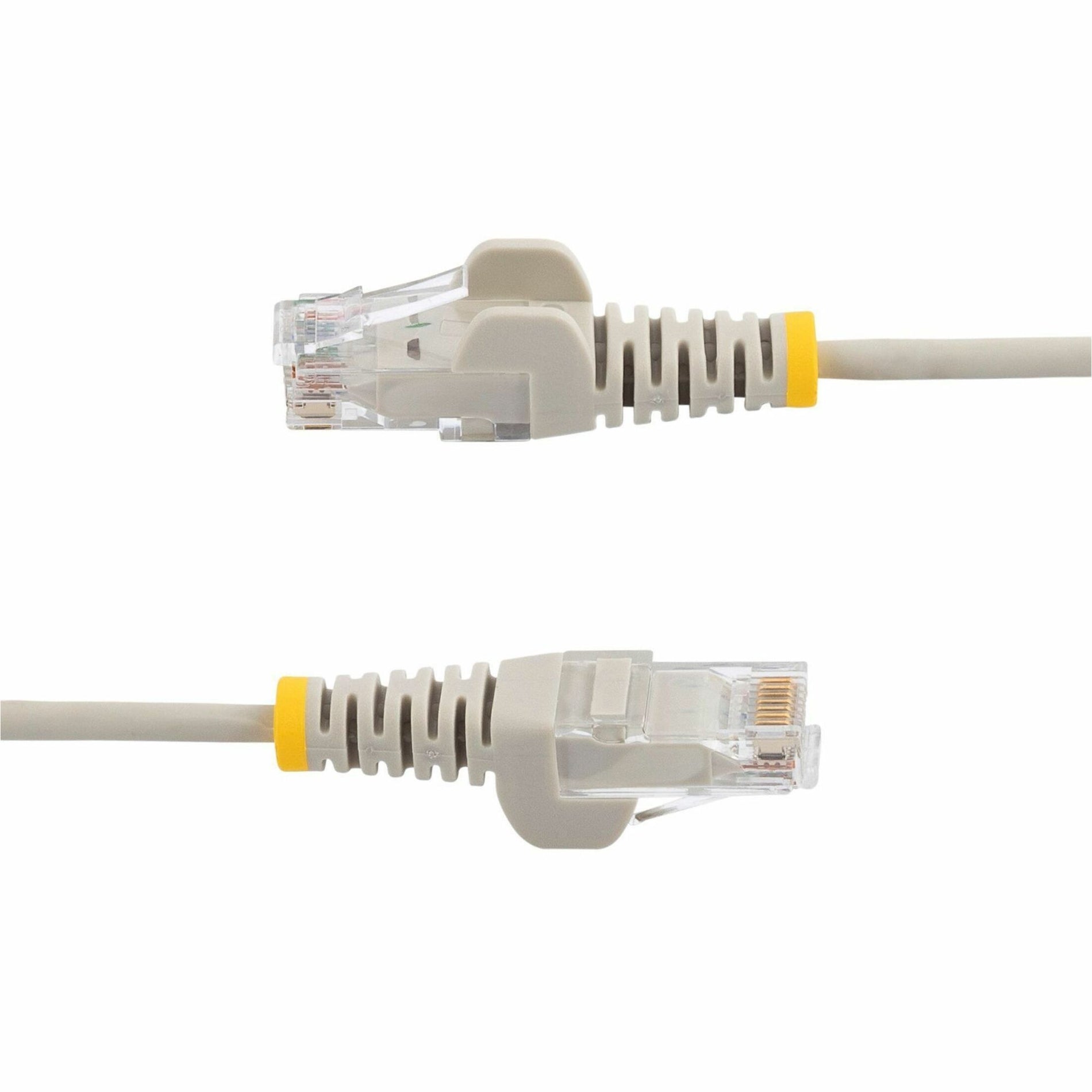 Profile view of slim Cat6 cable connectors showing compact design-alternate-image3