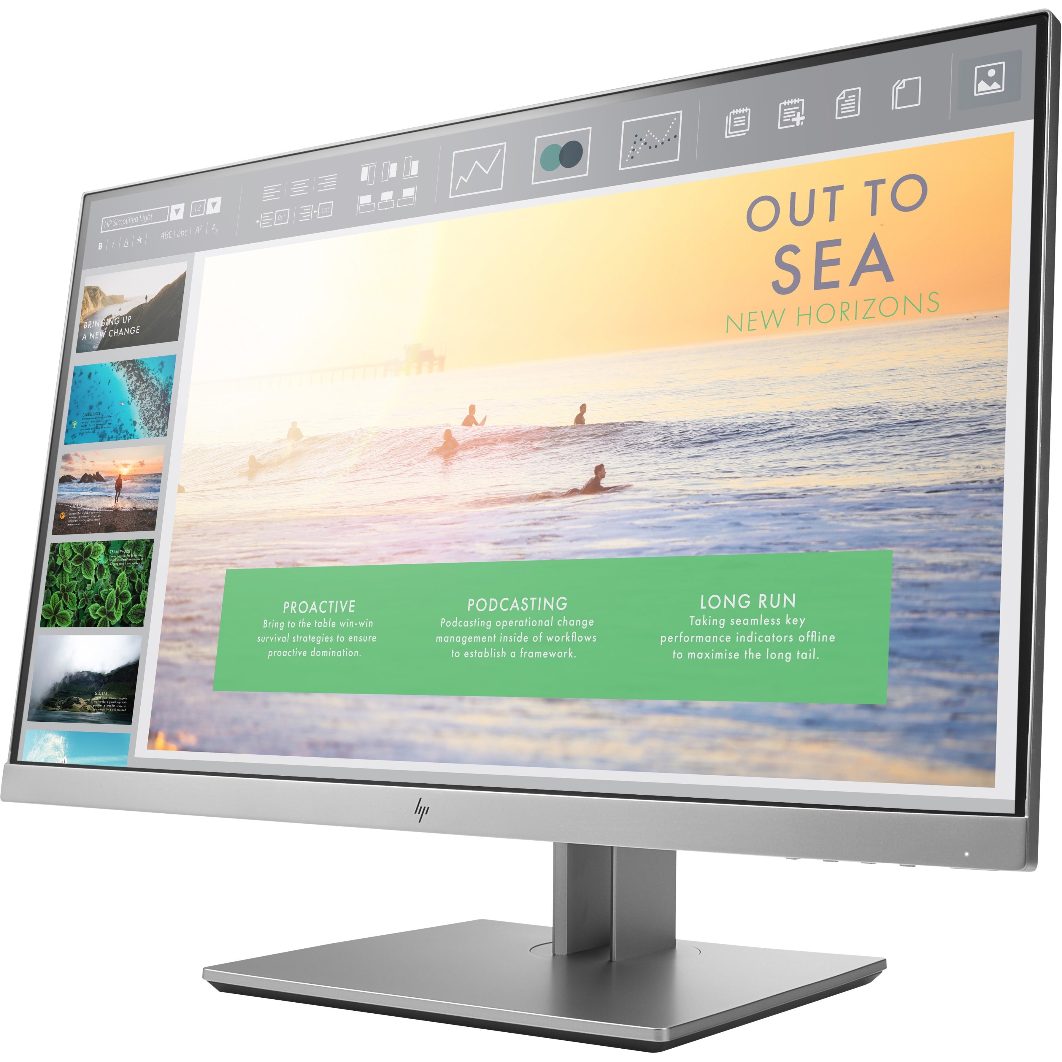 HP E233 23 Class Full HD LCD Monitor - 16:9 - Black, Silver (1FH46A8)