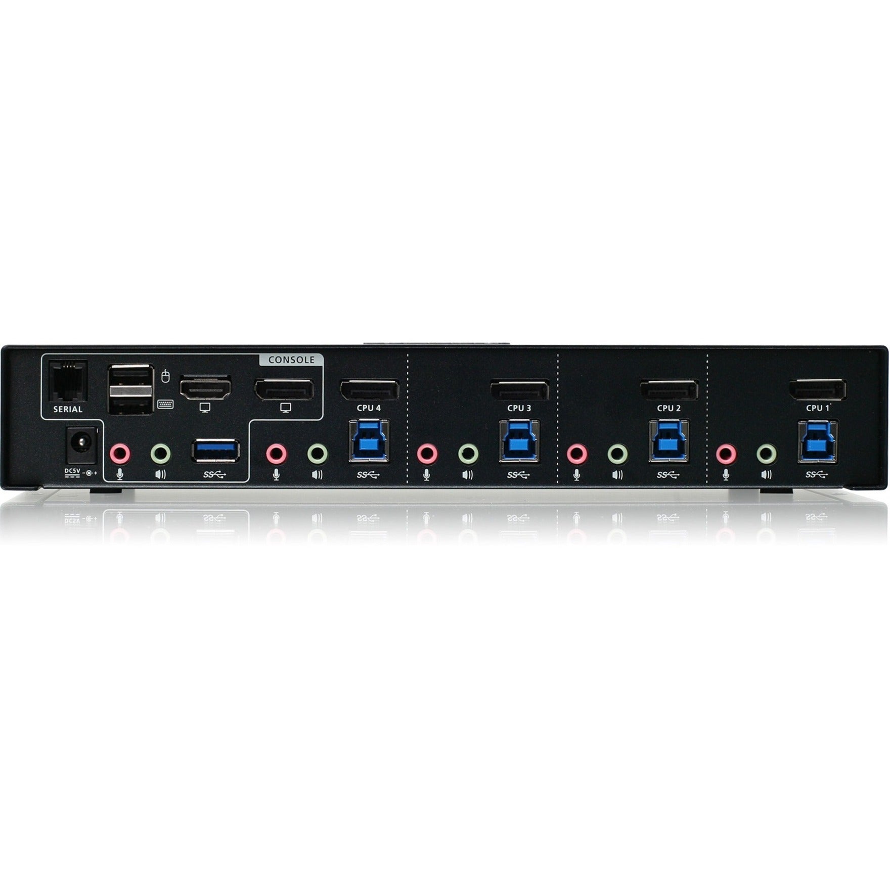 IOGEAR 4-Port 4K DisplayPort KVMP Switch with Dual Video Out and RS-232 (GCS1934M)