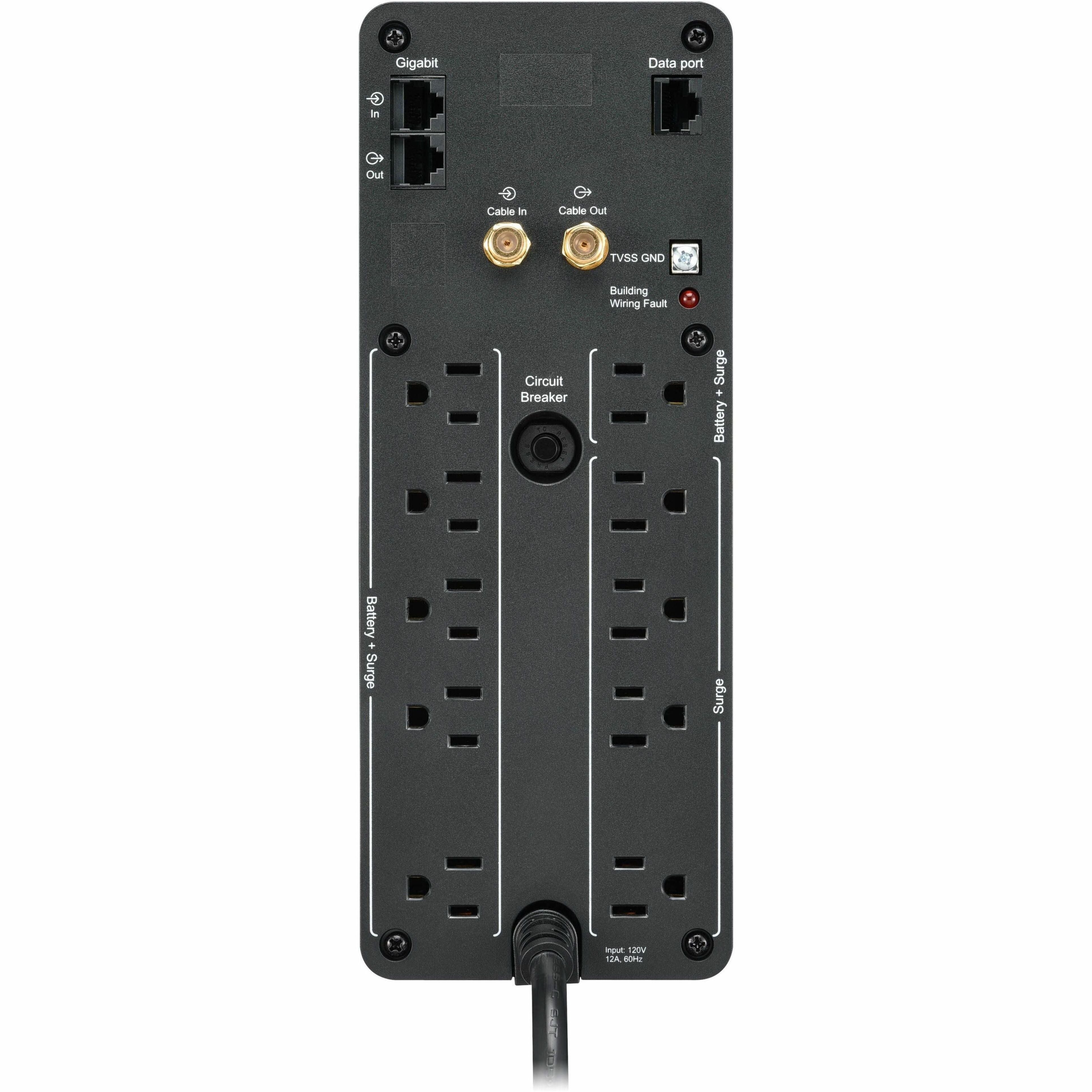 APC Back UPS PRO BR 1000VA, SineWave, 10 Outlets, 2 USB Charging Ports, AVR, LCD interface (BR1000MS)