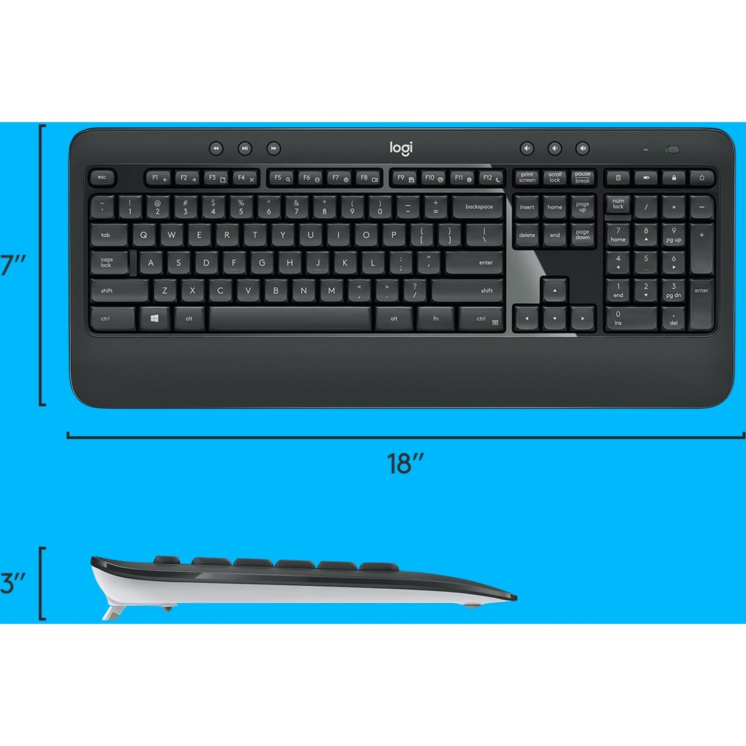 Logitech MK540 keyboard dimensions and measurements-alternate-image9