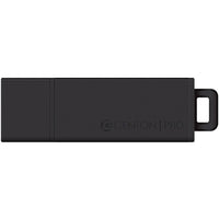 Black Centon DataStick Pro2 16GB USB flash drive with integrated cap holder and branded surface-alternate-image1