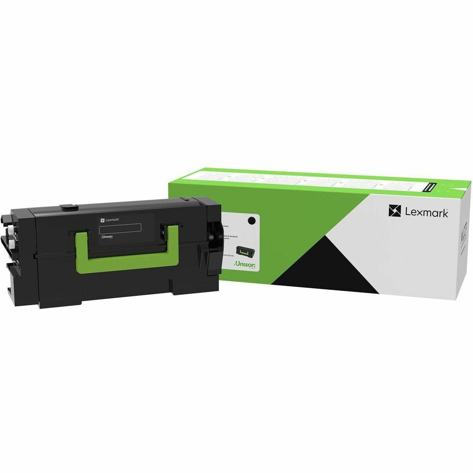 Lexmark 56F0Z0E Corporate Imaging Unit shown with its retail packaging featuring black imaging drum unit with green accents-alternate-image1