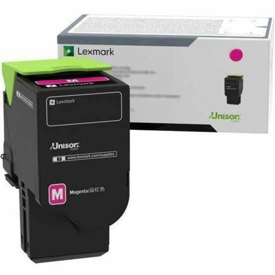 Lexmark 78C0XMG magenta toner cartridge with retail packaging showing Unison technology branding-alternate-image1