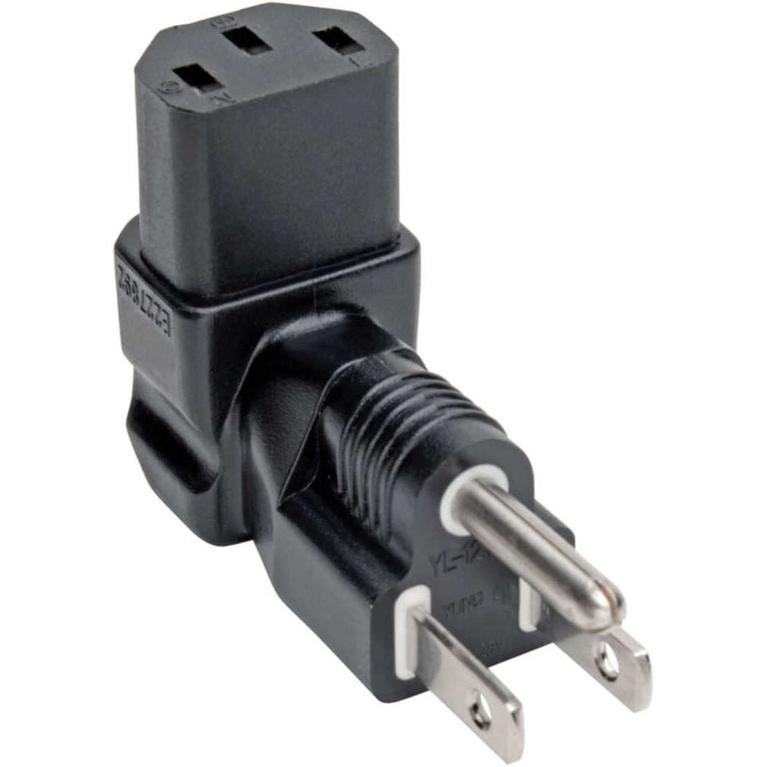 Tripp Lite by Eaton 5-15P TO C13 POWER CORD ADAPTER DOWN ANGLED 10A 125V BLACK (P006-000-DA)