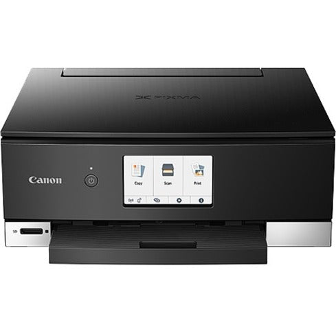 Canon PIXMA TS8220 Wireless Color Inkjet All-in-One Printer, 4800x1200 dpi, 4.3 LCD Touchscreen, Auto Duplex, Photo Print, AirPrint, Cloud Ready, Black - 2987C002 (1 Year Warranty)