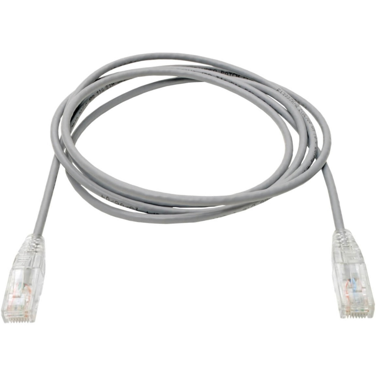 ทริปไลท์โดยอีตัน สายแพทช์ Cat6 จิกะบิต สแน็กเลส UTP RJ45 พลาสติกหล่อบาง สีเทา 6 ฟุต (N201-S06-GY)