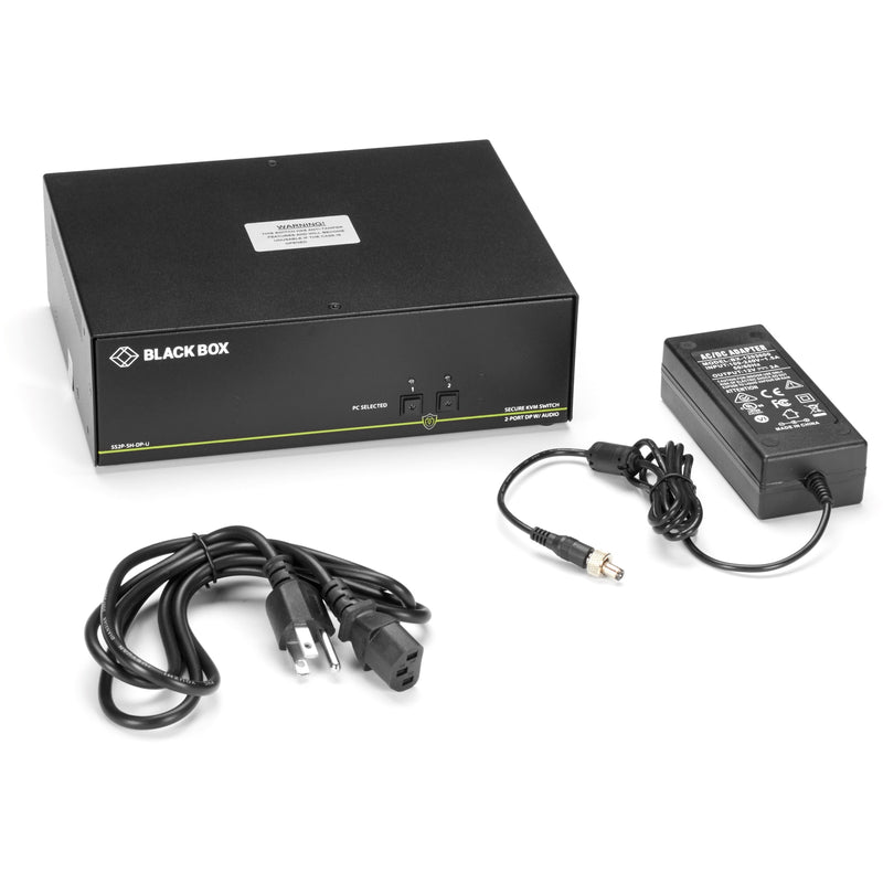 Black Box Secure KVM Switch with included power supply and cables