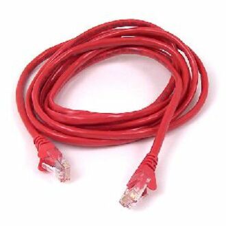 35-foot red Belkin Cat5e network patch cable with snagless RJ45 connectors-alternate-image1