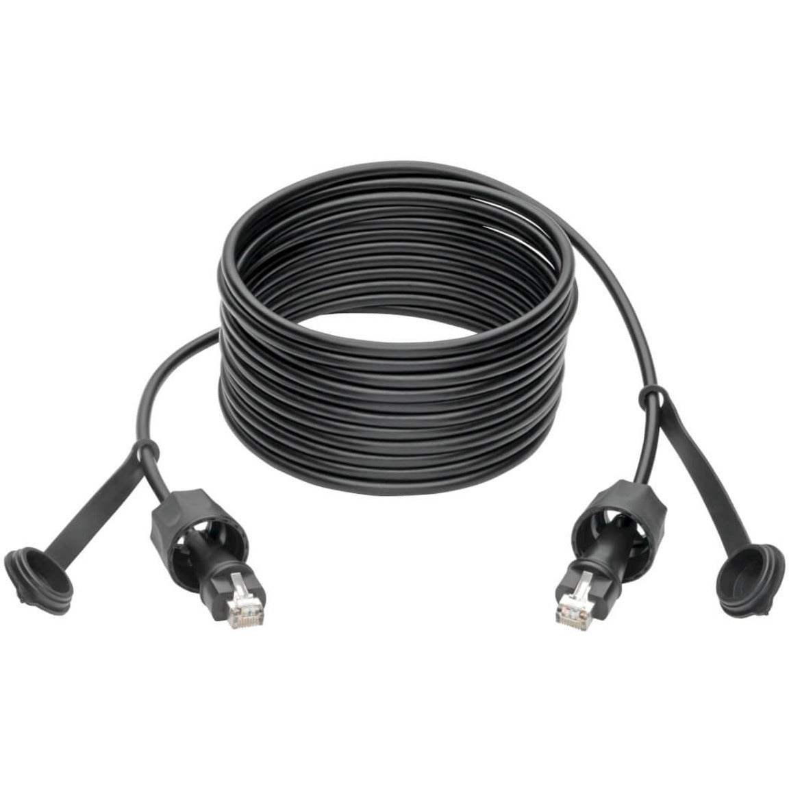 Full length view of 16-foot industrial ethernet cable with sealed connectors-alternate-image3