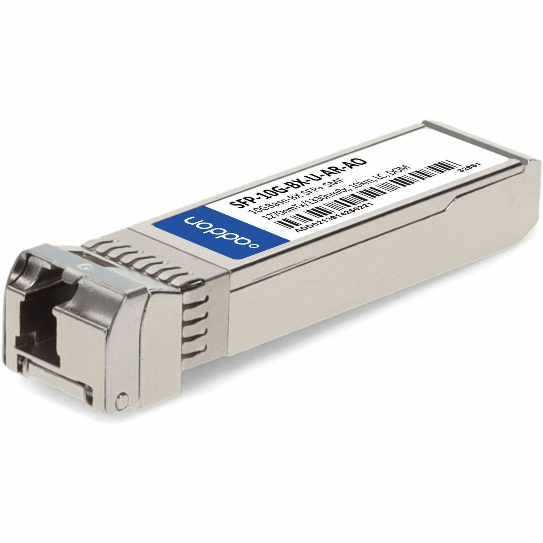 Adicionar Transceptor 10GBase-BX Compatível TAA SFP-10G-BX-U-AR-AO 10 km Fibra Monomodo Conector LC.