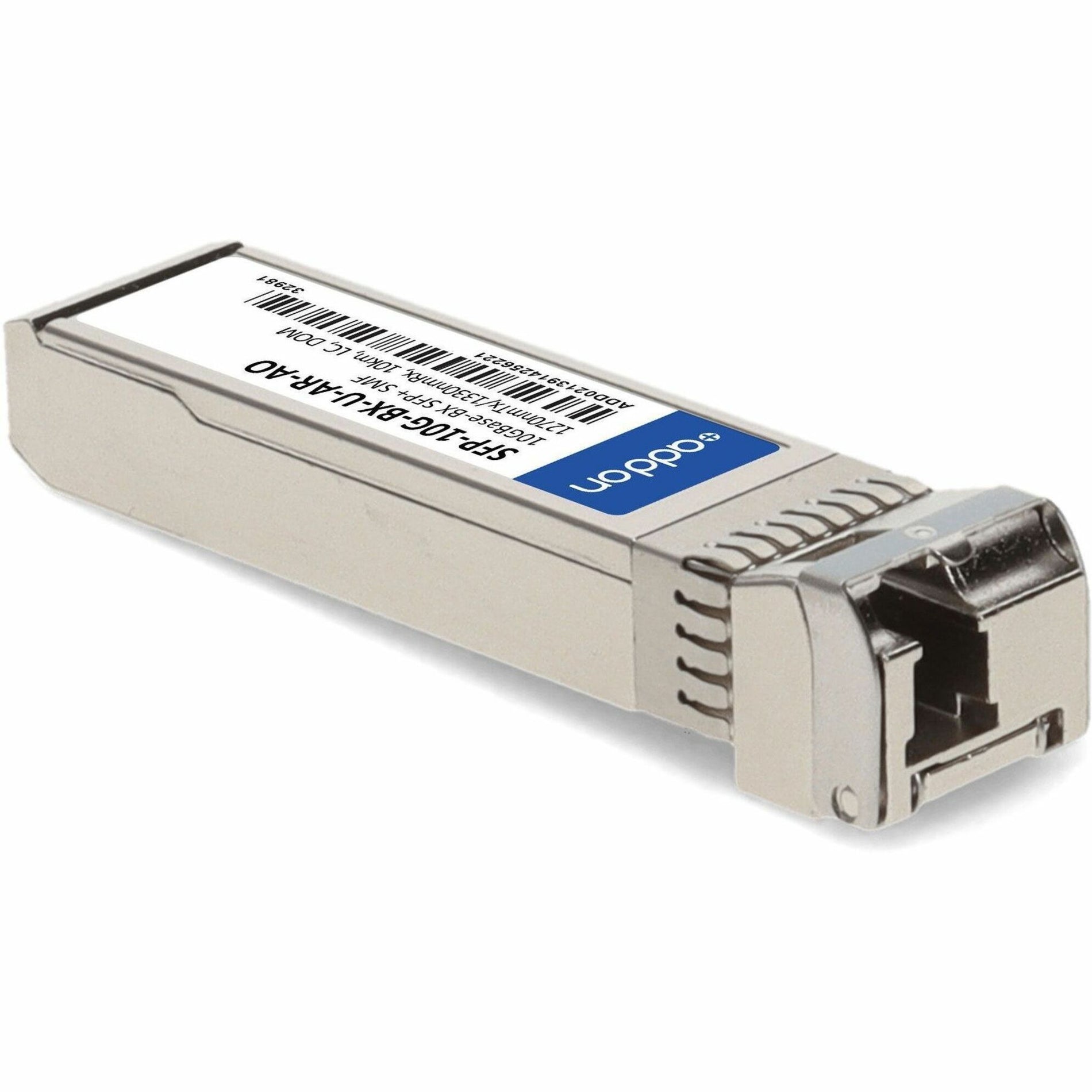 Adicionar Transceptor 10GBase-BX Compatível TAA SFP-10G-BX-U-AR-AO 10 km Fibra Monomodo Conector LC.