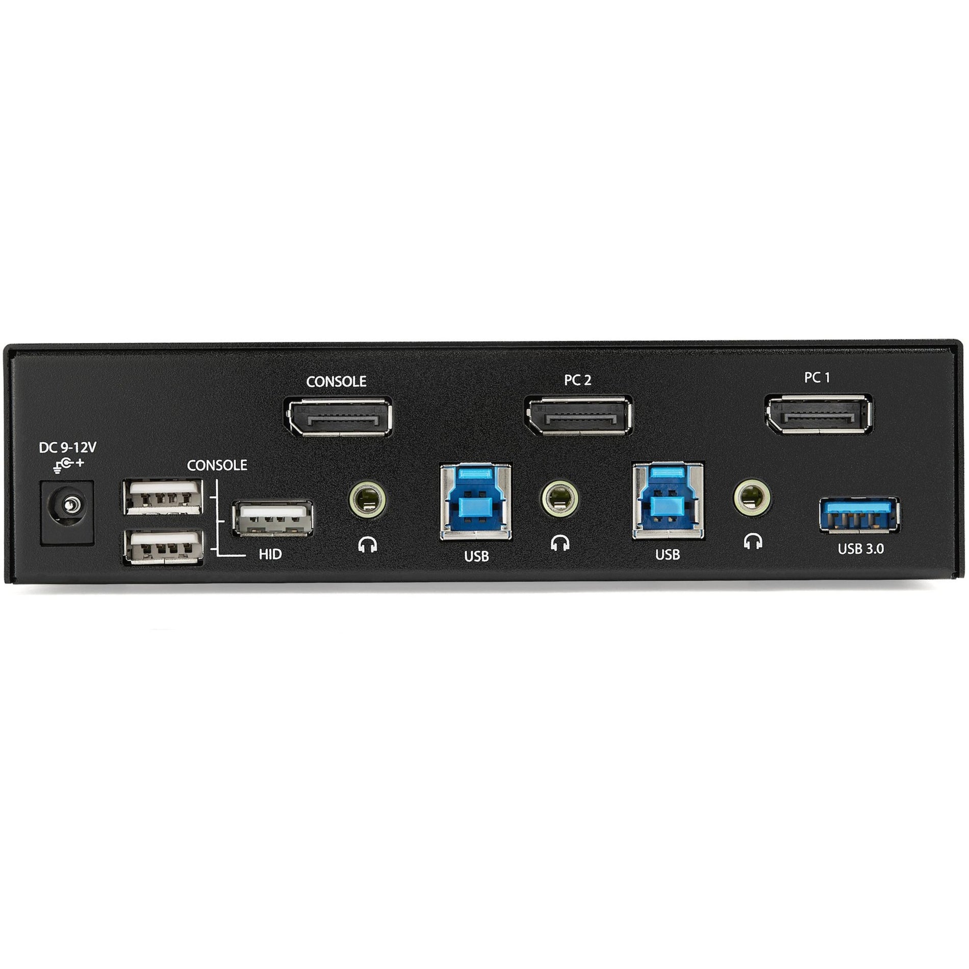 StarTech.com 2 Port DisplayPort KVM Switch - TAA Compliant - 4K 60Hz - 2 Port USB 3.0 Hub - Digital & Analog Audio (SV231DPU34K)