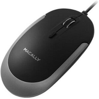 Macally USB-C Optical Quiet Click Mouse for Mac/PC Black & Space Gray (UCDYNAMOUSESG)