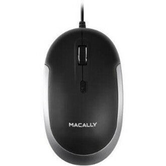 Macally USB-C Optical Quiet Click Mouse for Mac/PC Black & Space Gray (UCDYNAMOUSESG)