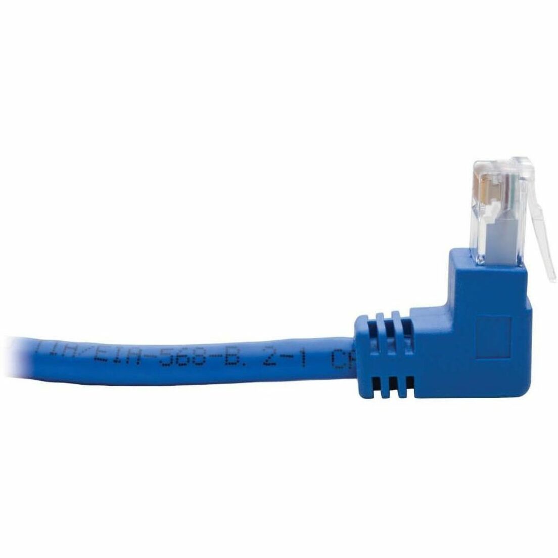 Tripp Lite by Eaton Cat6 Patch Cable Up-Angled Gigabit RJ45 UTP Molded M/M Blue 1ft (N204-001-BL-UP)