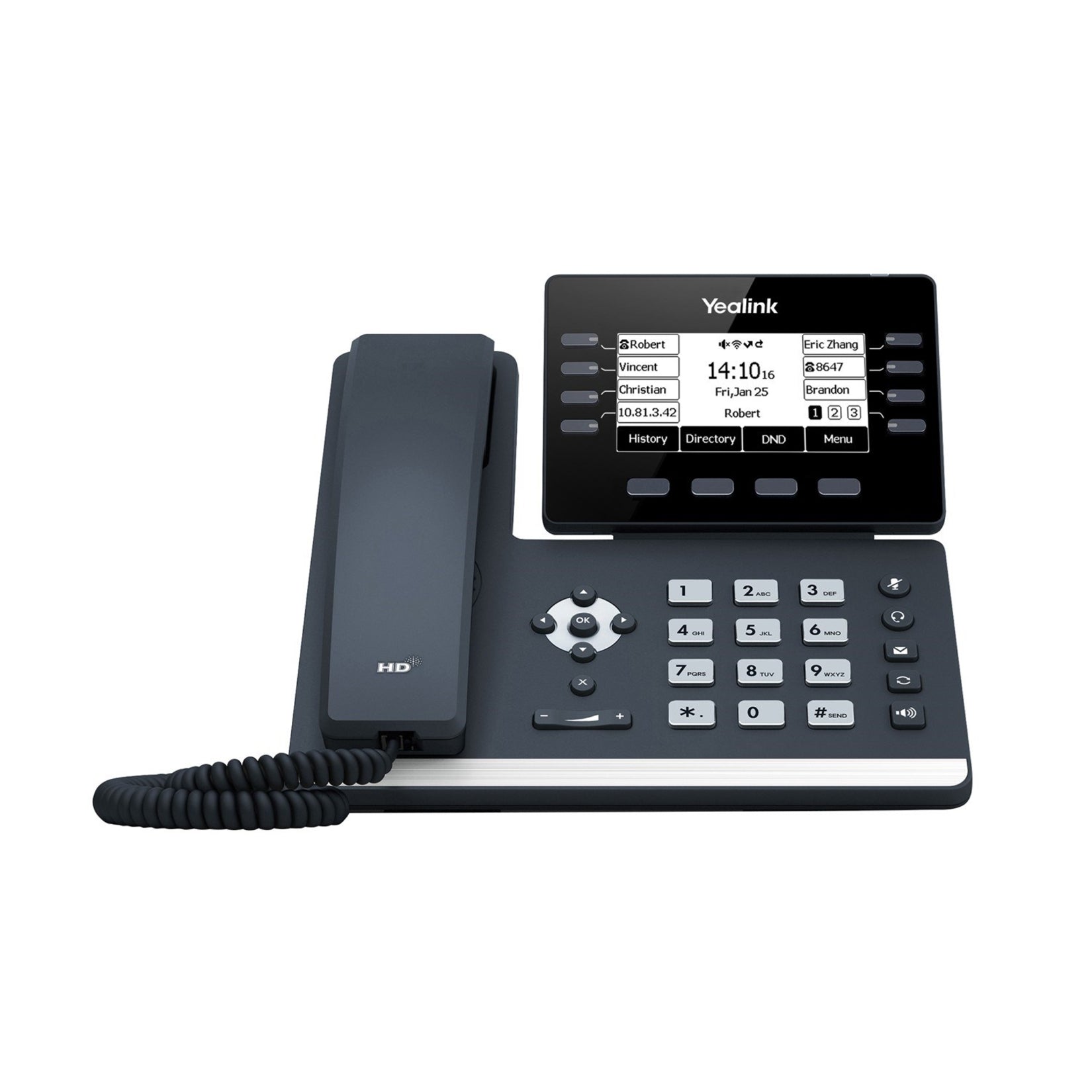 Yealink Prime Business Phone with 3.7 Graphical LCD Screen with Built-In Bluetooth 4.2 (power supply not included) (SIP-T53W)