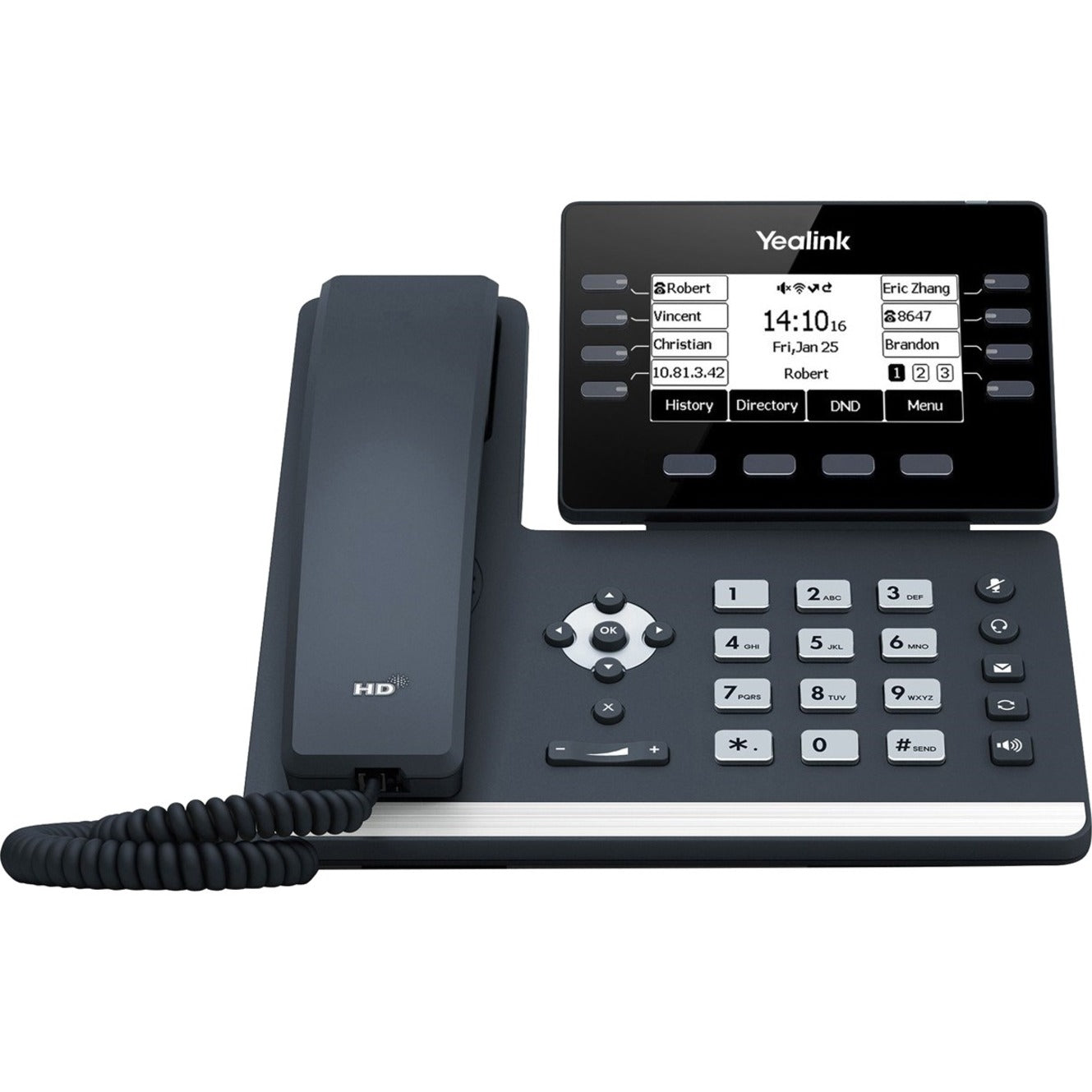 Yealink Prime Business Phone with 3.7 Graphical LCD Screen with Built-In Bluetooth 4.2 (power supply not included) (SIP-T53W)