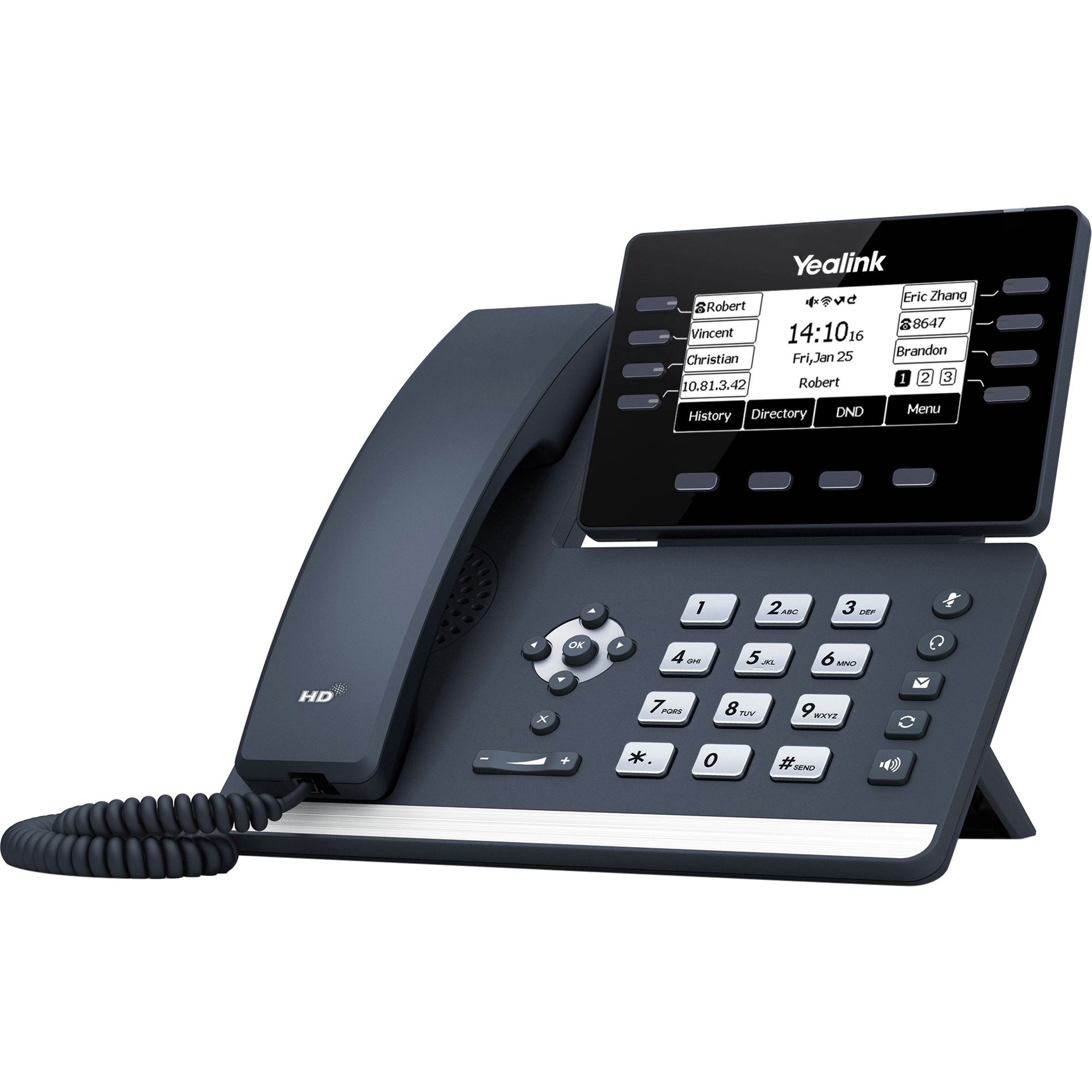 Yealink Prime Business Phone with 3.7 Graphical LCD Screen with Built-In Bluetooth 4.2 (power supply not included) (SIP-T53W)