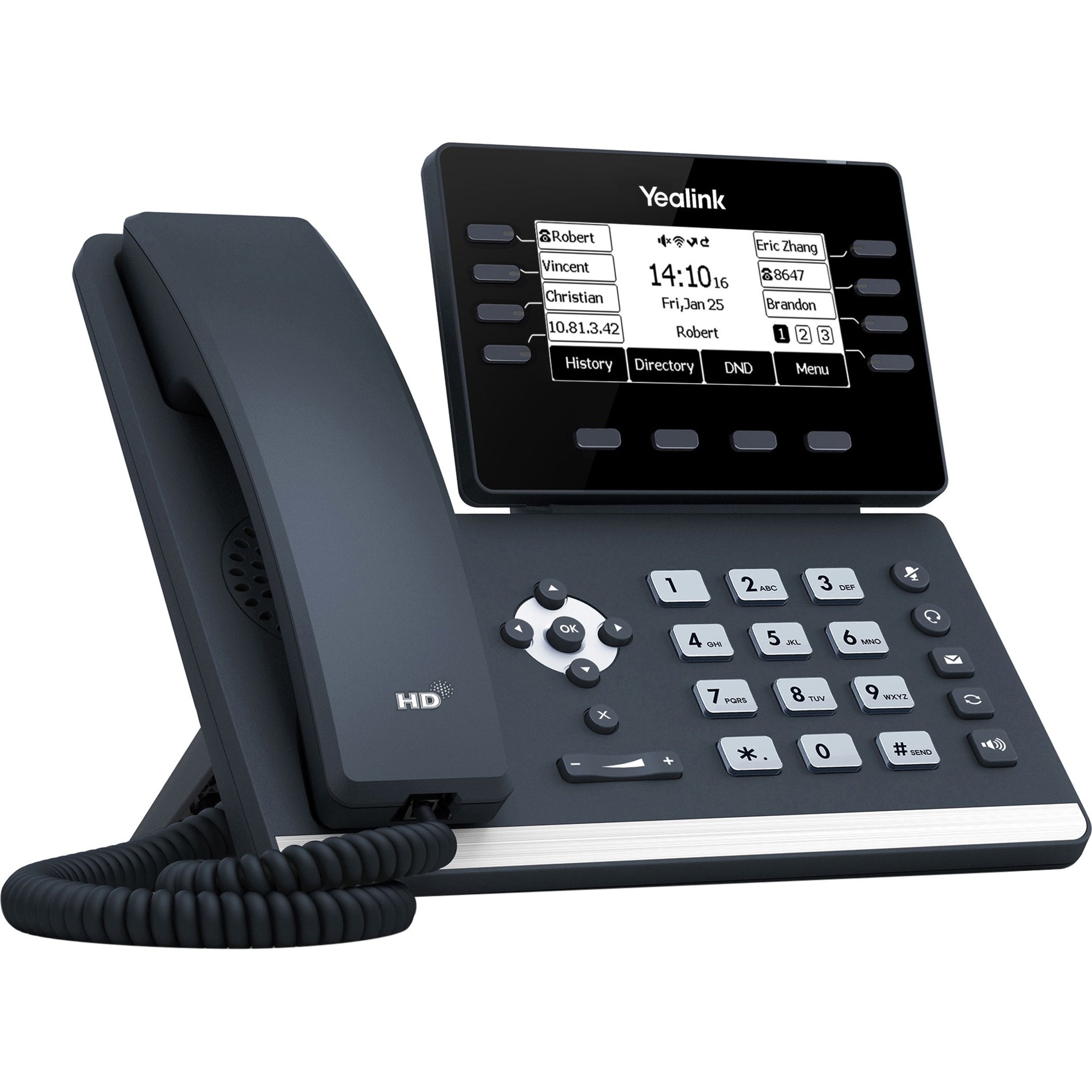 Yealink Prime Business Phone with 3.7 Graphical LCD Screen with Built-In Bluetooth 4.2 (power supply not included) (SIP-T53W)