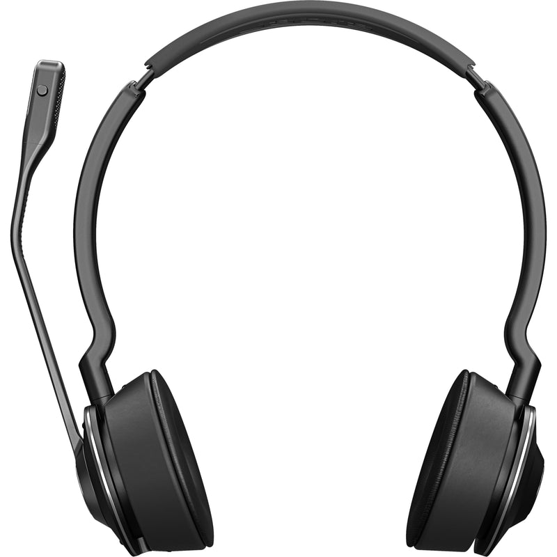 Top view of Jabra Engage 75 stereo headset showing dual speaker configuration