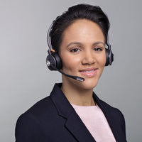 Professional using Jabra Engage 75 headset in office environment-alternate-image14