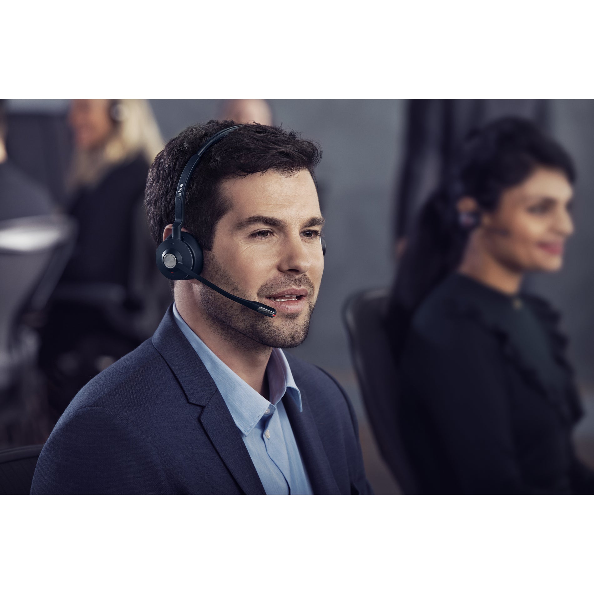 Jabra Engage 75 Wireless Stereo Headset, Bluetooth/DECT, Over-the-head Binaural Design, 492ft Range, Advanced Noise-Cancelling Mic, TAA Compliant - GSA9559-583-125 (1 Year Warranty)